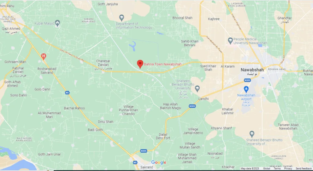 Bahria Town Nawabshah Location