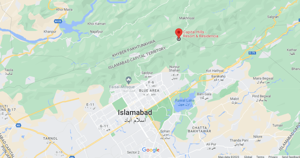 Capital Hills Islamabad Location 