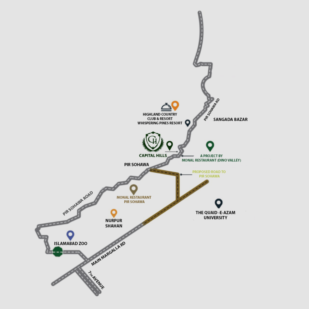 Capital Hills Islamabad Location Map