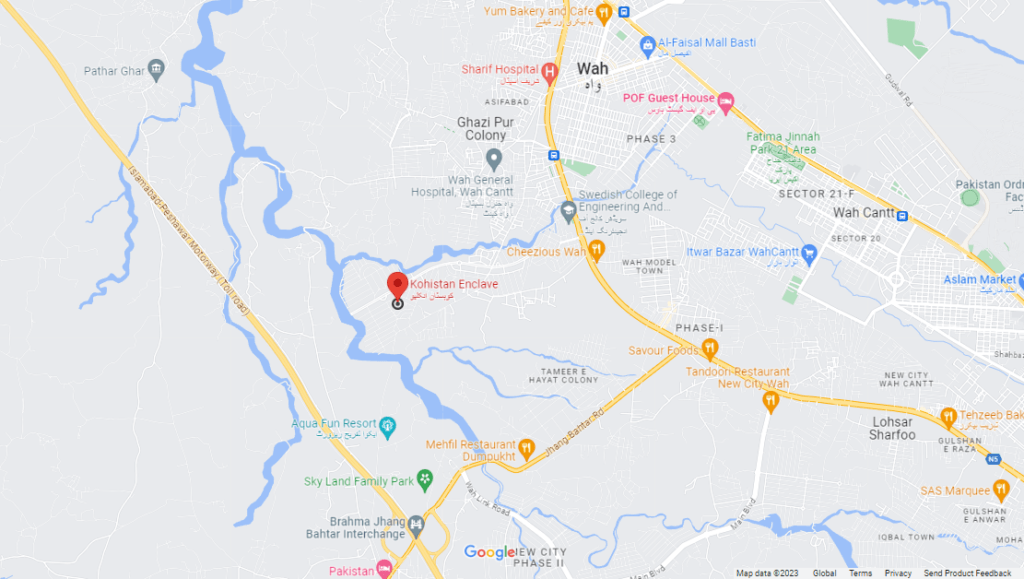 Kohistan Enclave Wah Location