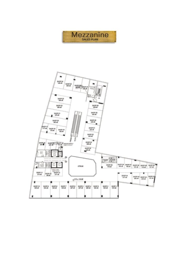 Imarat Builders Mall Mezzanine Floor Plan 