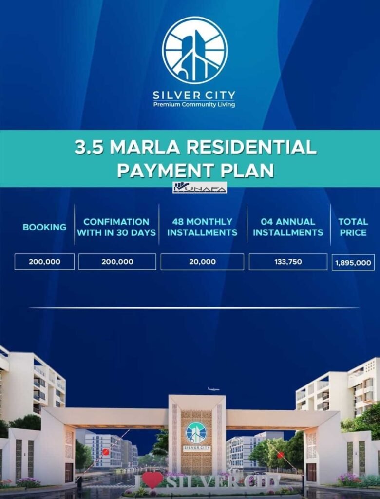 3.5 Marla Silver City Payment Plan