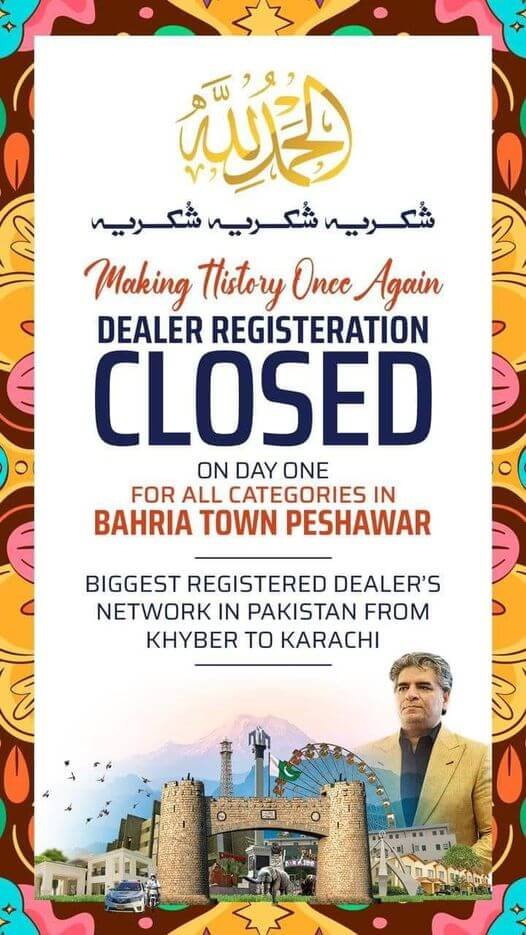 BAHRIA TOWN PESHAWAR Dealers Registration 1