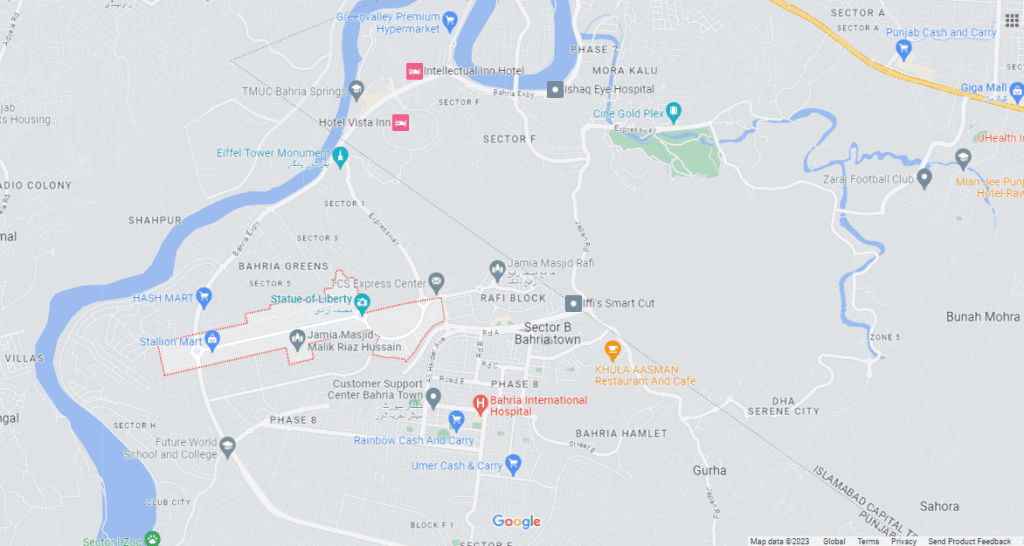 Bahria Town Business District Commercial Islamabad 2 Bahria Business District Map