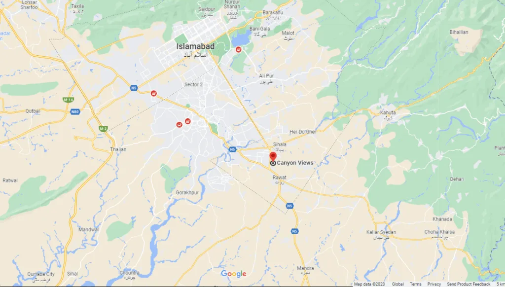 Emaar Canyon Views Islamabad 4 Emaar Canyon Views Location 1