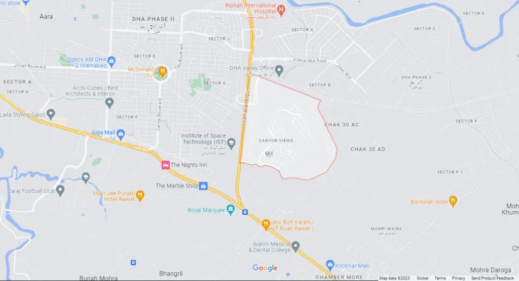 Emaar Canyon Views Islamabad 3 Emaar Canyon Views Location