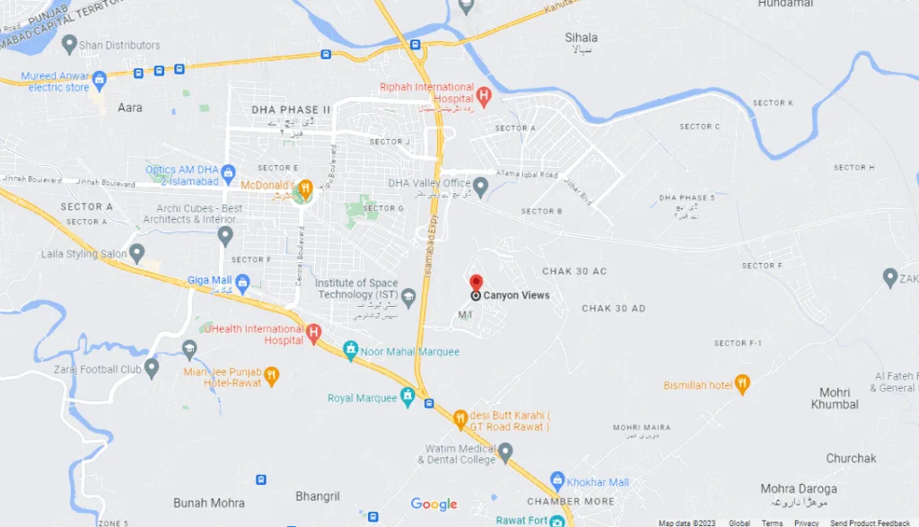 Emaar Canyon Views Islamabad 5 Emaar Canyon Views Location 2