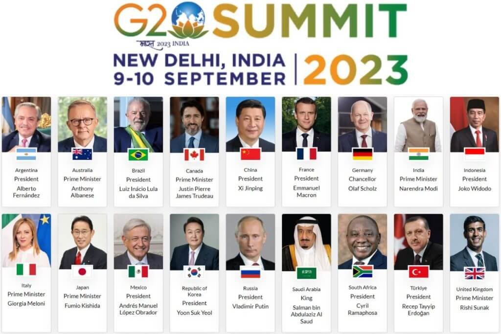 You are currently viewing G20 Summit 2023 New Delhi to be Held from 9-10 September