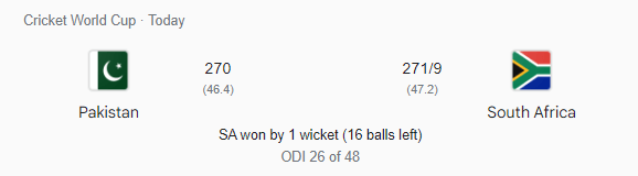 Pakistan Loses to South Africa in Cricket World Cup 2023 2 Pakistan Loses to South Africa in Cricket World Cup 2023