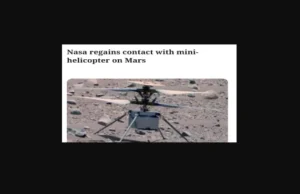NASA Regains Contact with Mini-Helicopter on Mars