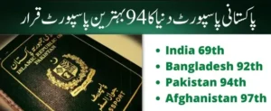 Read more about the article Pakistan Ranks 94th in Most Powerful Passport