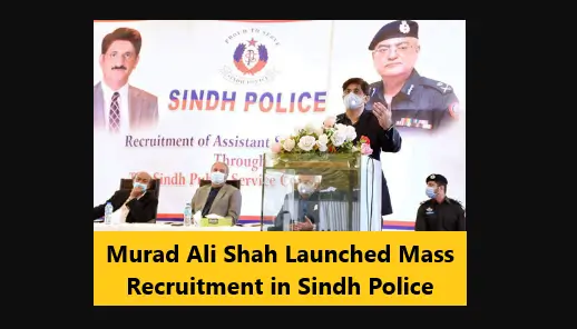 Read more about the article Murad Ali Shah Launched Mass Recruitment in Sindh Police