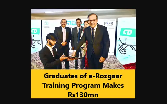 Graduates of e-Rozgaar Training Program Makes Rs130mn