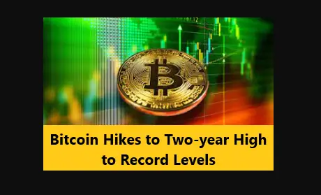 Read more about the article Bitcoin Hikes to Two-year High to Record Levels