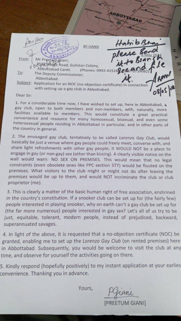 NOC ‘sought for gay club’ in Abbottabad
