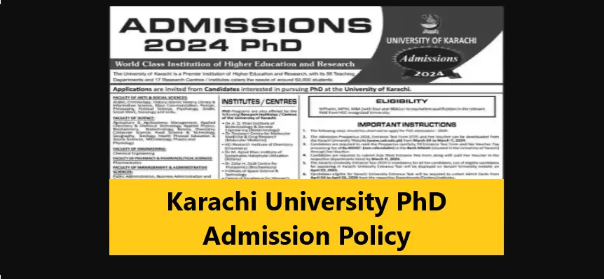 Karachi University PhD Admission Policy: Details