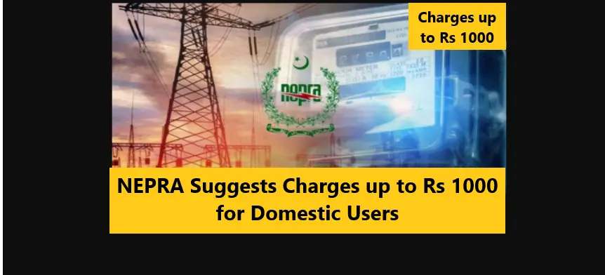 Read more about the article NEPRA Suggests Charges up to Rs 1000 for Domestic Users