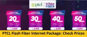 PTCL Flash Fiber Internet Package New Rates: Check Prices