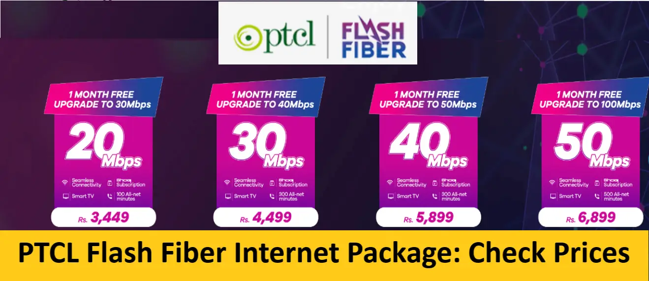 Read more about the article PTCL Flash Fiber Internet Package New Rates: Check Prices