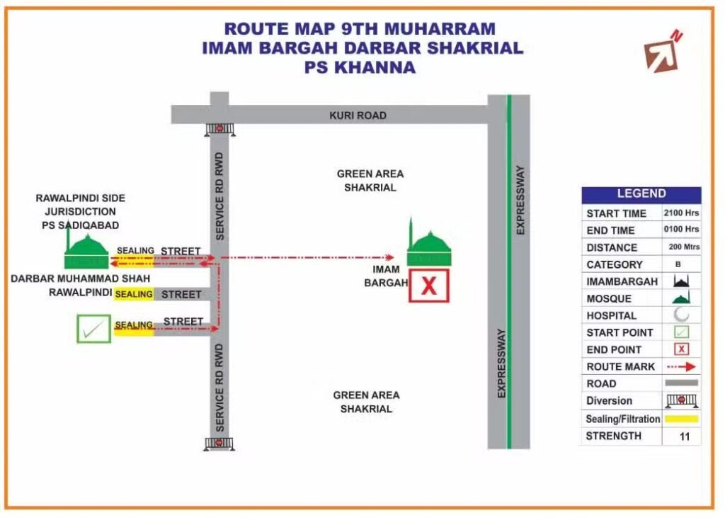 Islamabad Police Shares Traffic Plan for Muharram 9