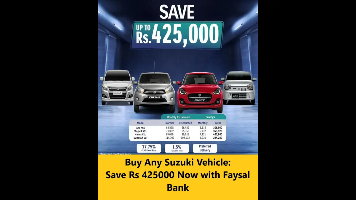 Read more about the article Buy Any Suzuki Vehicle: Save Rs 425000 Now