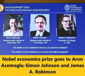 Read more about the article Nobel economics prize goes to Aron Acemoglu-Simon Johnson and James A. Robinson