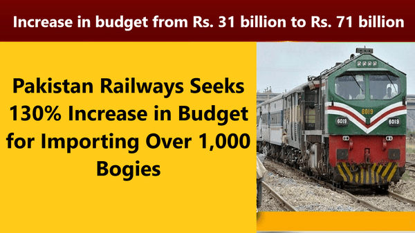 Pakistan Railways Seeks 130% Increase in Budget