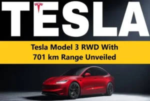 Read more about the article Tesla Model 3 RWD With 701 km Range Unveiled