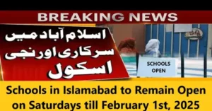 Read more about the article Schools in Islamabad to Remain Open on Saturdays