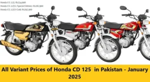 All Variant Prices of Honda CD 125 in Pakistan - January 2025