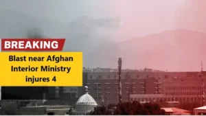 Blast near Afghan Interior Ministry injures 4