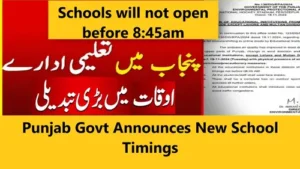 Punjab Govt Announces New School Timings