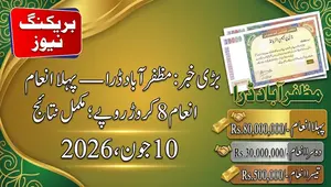 Rs 40000 Prize Bond Draw Result June 10 - Muzaffarabad 